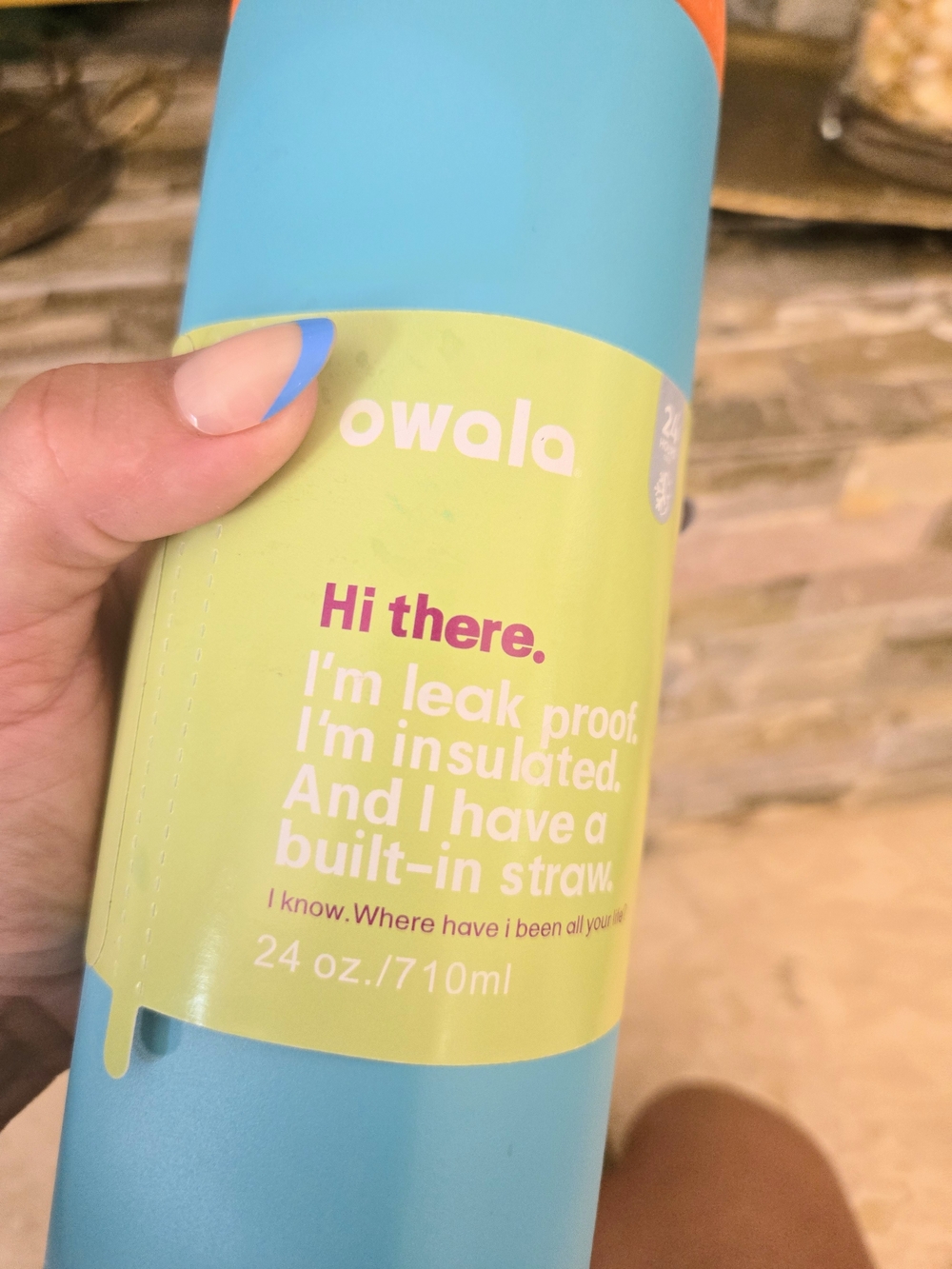 Brand New Owala FreeSip 24oz Stainless Steel Water Bottle - Summer Paradise - Picture 8 of 10